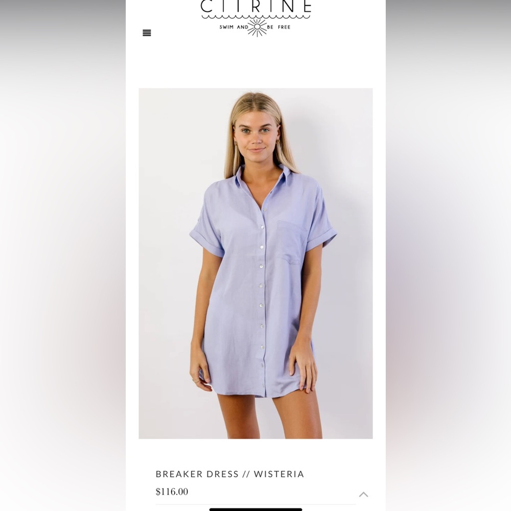 Citrine Swim Breaker Dress - Cerulean